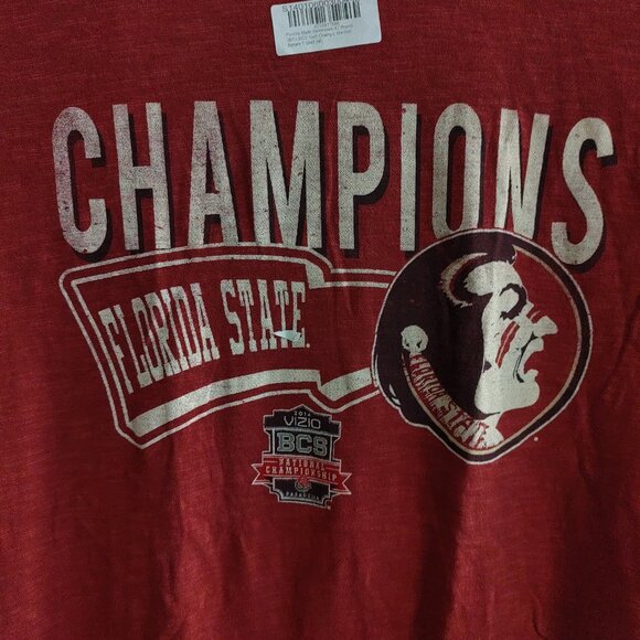 Florida State Seminoles Short Sleeve T-Shirt Men's Medium 2014 Champions Maroon - Picture 3 of 8